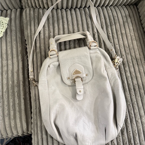 Charles David Handbags - Charles David Cream Leather Shoulder Bag